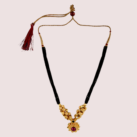 Handcrafted Brass Alloy Thushi Mangalsutra Pendant Necklace